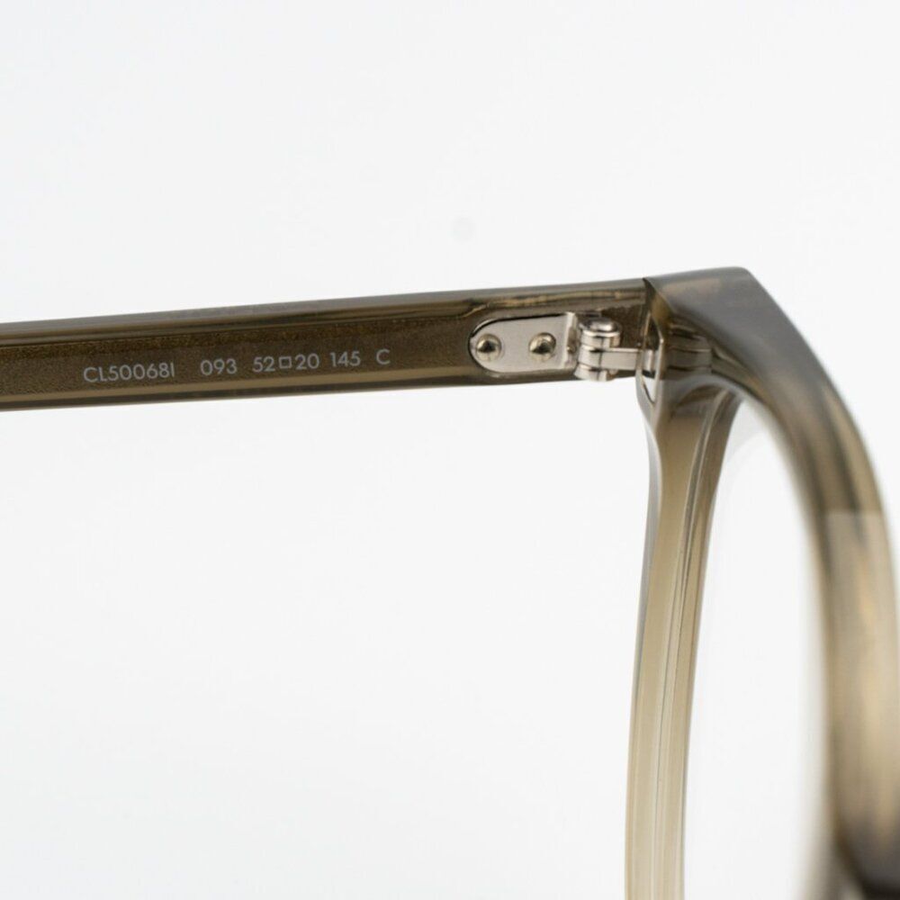 NEW Celine CL50068I 093 CELINE THIN Shiny Transparent Khaki Eyeglasses - Picture 8 of 10